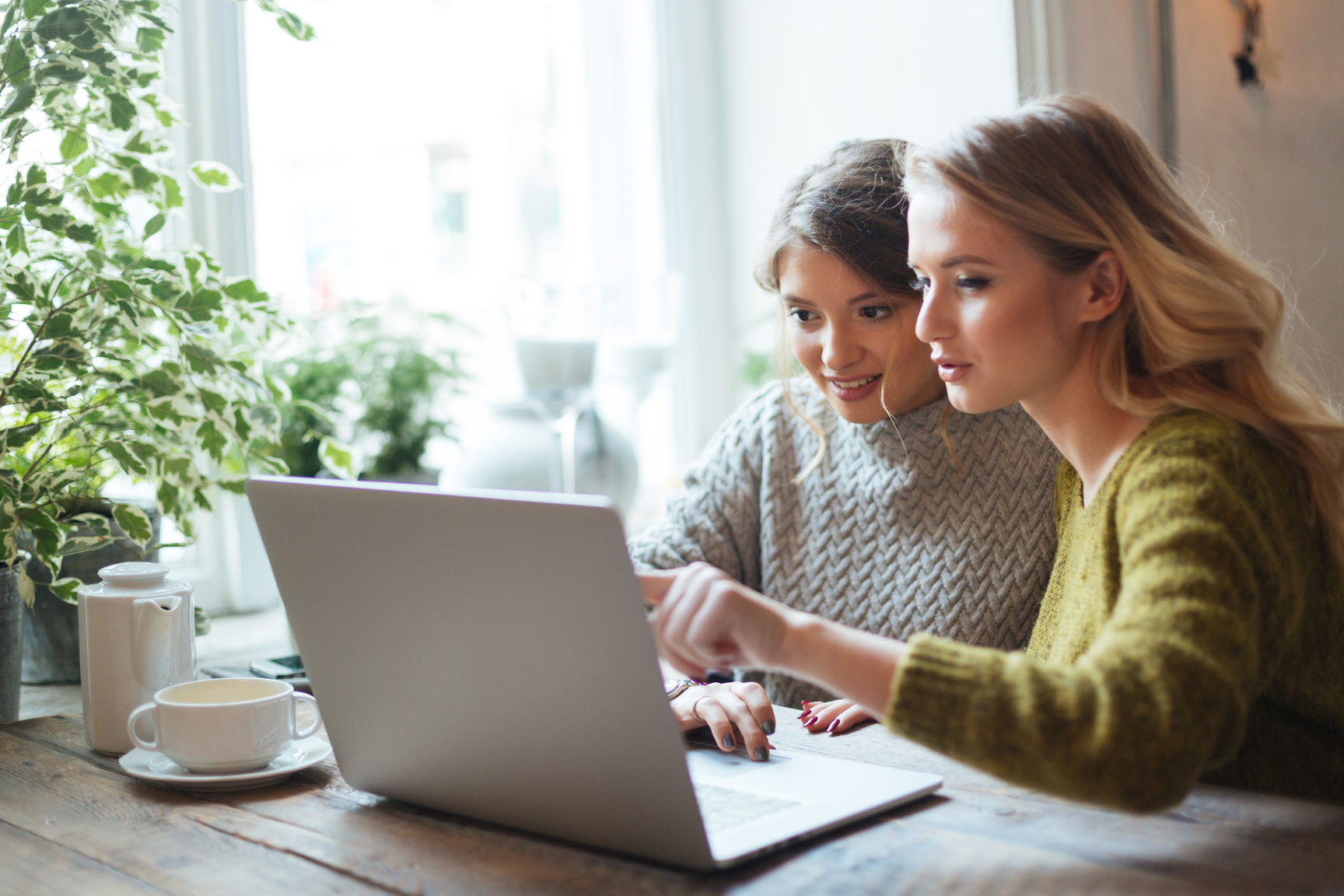 Women Using Laptop Computer 